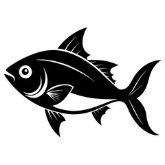 Bluefish vector silhouette black 