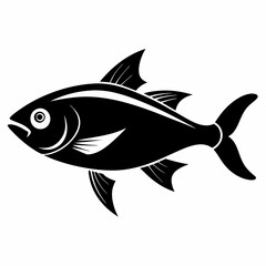 Bluefish vector silhouette black 