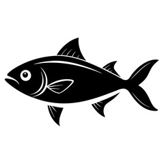 Bluefish vector silhouette black 