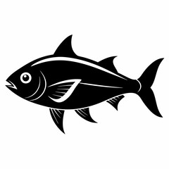 Bluefish vector silhouette black 