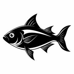 Bluefish vector silhouette black 