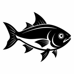 Bluefish vector silhouette black 