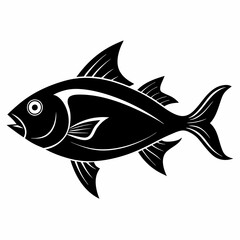 Bluefish vector silhouette black 