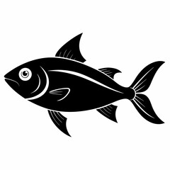 Bluefish vector silhouette black 
