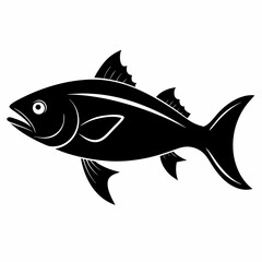 Bluefish vector silhouette black 