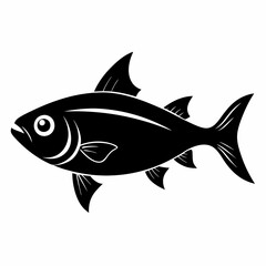 Bluefish vector silhouette black 