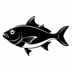 Bluefish vector silhouette black 