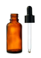 Amber Glass Dropper Bottle With Black Cap