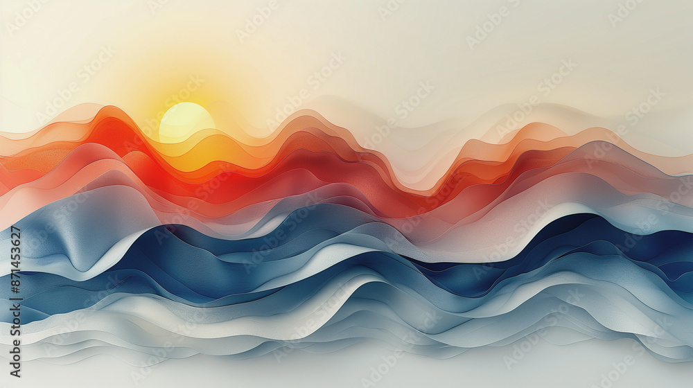 Poster vibrant abstract vector background with flowing curves and colorful light, perfect for web banners o