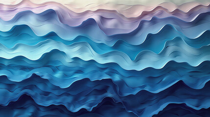 Obraz premium Blue ocean waves in a seamless vector pattern, perfect for a summery beach backdrop