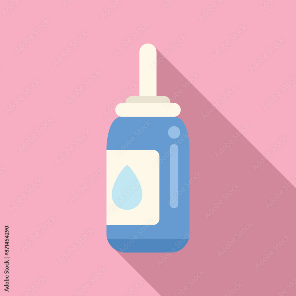 Canvas Prints nasal spray bottle containing medicine for relieving allergy symptoms, depicted on a pink background