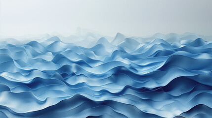 Fototapeta premium Abstract blue ocean waves in a seamless pattern, perfect for a summery background