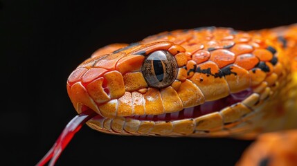 Fototapeta premium Close up of the snake's head