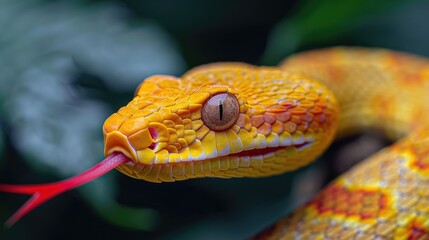Fototapeta premium Close up of the snake's head