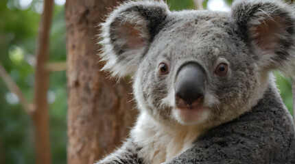 a koala bear that is sitting on a tree