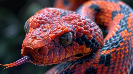 Fototapeta premium Close up of the snake's head