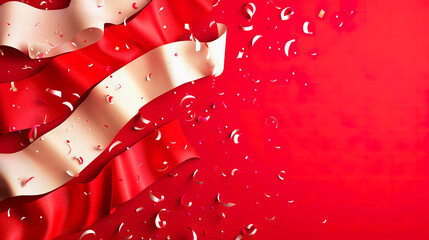 Indonesia Independence day background with wavy flag. Elegant Indonesia Independence day