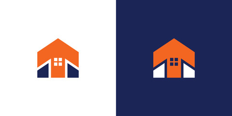 Unique and modern Home progress logo design