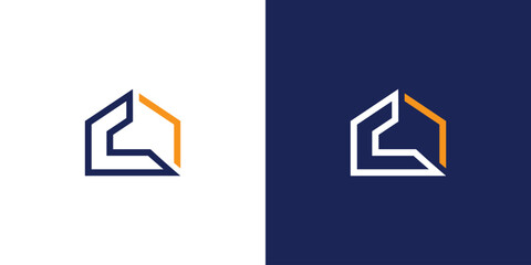 Unique and modern letter C real estate logo design
