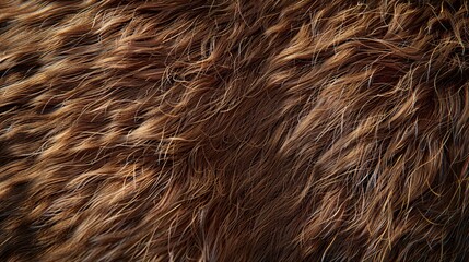 Fototapeta premium Detailed Close-Up of Animal Fur Texture. Natural and Intricate Patterns in Animal Coat Providing a Rich, Textured Background for Various Applications
