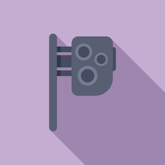 Traffic light showing stop signal with red lights on for transportation concept design