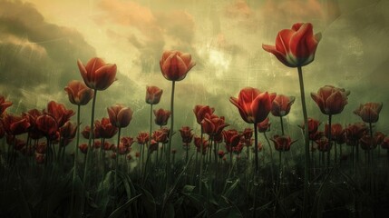 Obraz premium Old tulips