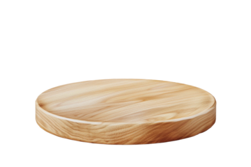 wood mockup podium isolated on transparent background