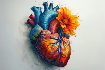 Naklejka premium Human Heart Model