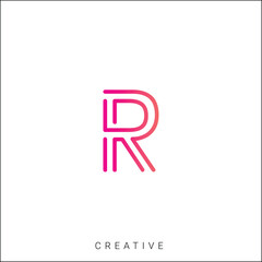 R Creative Latter Logo Design. By Custom Branding Logo. Creative Logo Design. Logo Template. Vector illustration. Modern Design. Monogram Design