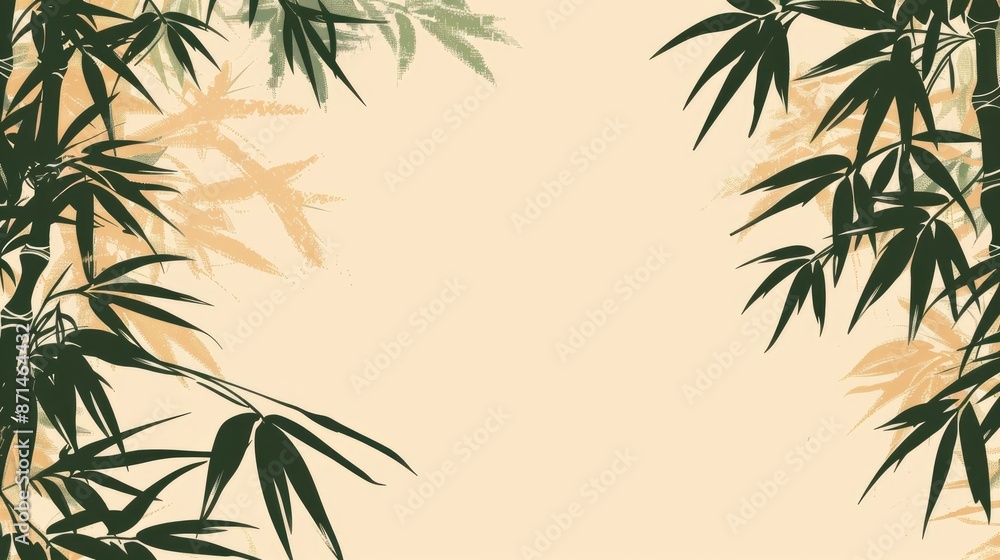 Poster bamboo pattern with space for text