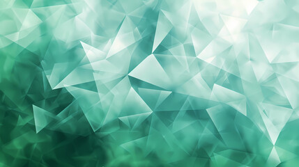 Abstract geometric background with green and white polygonal shapes creating an intricate pattern.