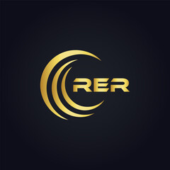 Obraz premium RER logo. R E R design. White RER letter. RER, R E R letter logo design. Initial letter RER linked circle uppercase monogram logo. R E R letter logo vector design. top logo, Most Recent, Featured,