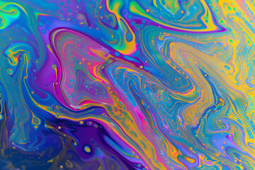 Obraz premium Colorful oil slick art abstract background backdrop rainbow photo texture design