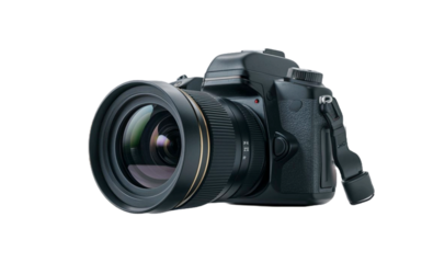 Digital camera isolated on transparent background