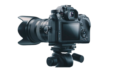 Digital camera isolated on transparent background