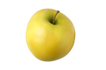 yellow apple top view isolated on transparent background