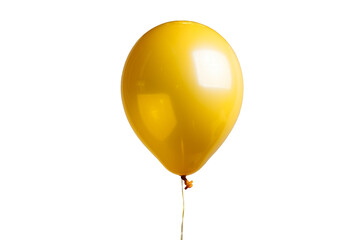 yellow balloon isolated on transparent background