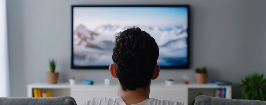 Couple setting up a TV and entertainment center, leisure and home setup, setting up TV, Movein Day