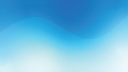 Light blue waves flowing isolated on aqua blue gradient background vector. Perfect for background, banner, template, and presentation.