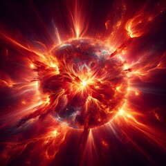 Fototapeta premium explosion of the sun