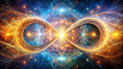 Infinite Cosmos: Galactic Nebulae Shaped into Endless Loop