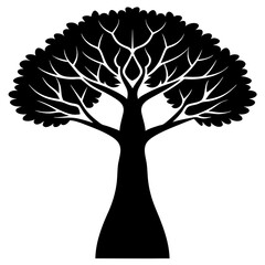Tree Silhouette Vector Art Illustration