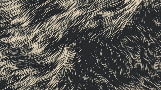 pattern fur hair  animal  cat  wolf  texture  furry  hairy  wool  fuzzy  background  black  skin  woodcut  fabric  abstract  fluffy  engrave  dog  line  nature  coat  carpet  seamless  wild  hand  whi