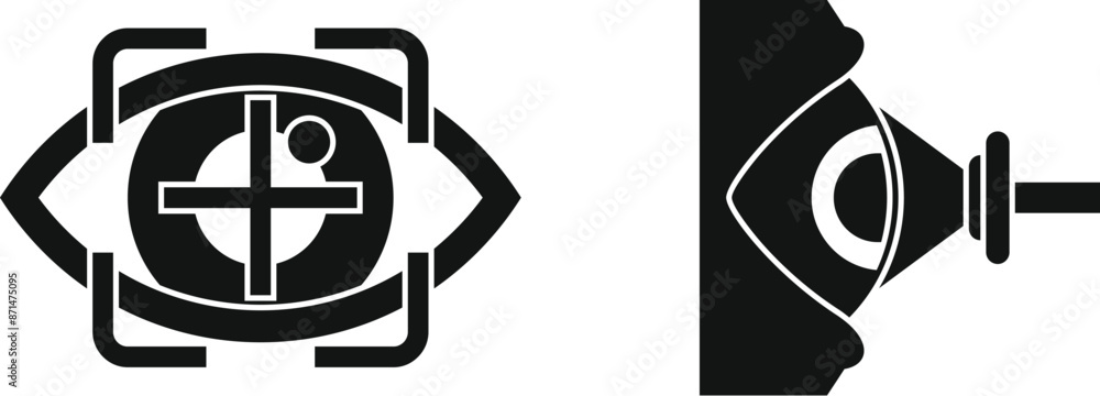 Aufkleber eye recognition system is scanning for identity and providing security