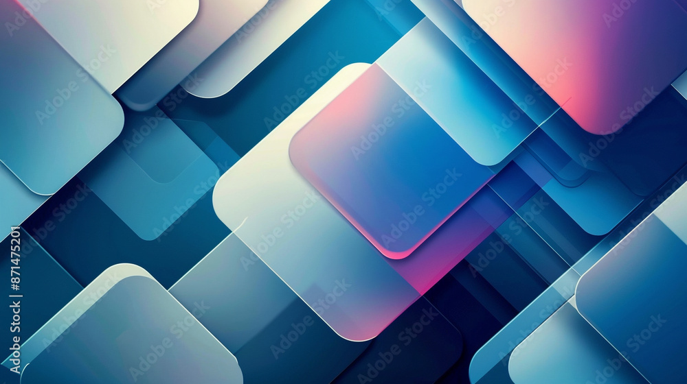 Poster abstract background with diamond and triangle square 3d shapes.
