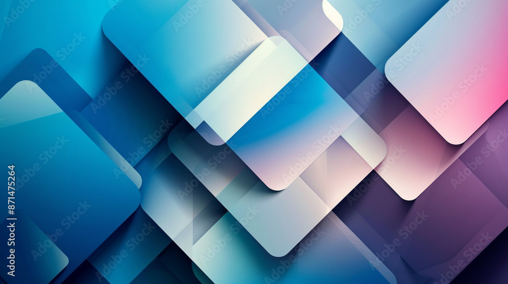Poster abstract background with diamond and triangle square 3d shapes.