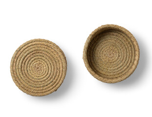 woven basket isolated on white