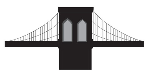 Obraz premium A vector art of New York City's Brooklyn Bridge.