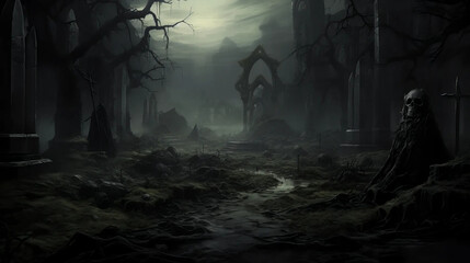 Necromancers' Crypt: Secrets of the Undead Realm Fantasy  wallpaper
