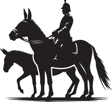 recommend clip art: Donkey design silhouette vector art work EPS file, Generator AI